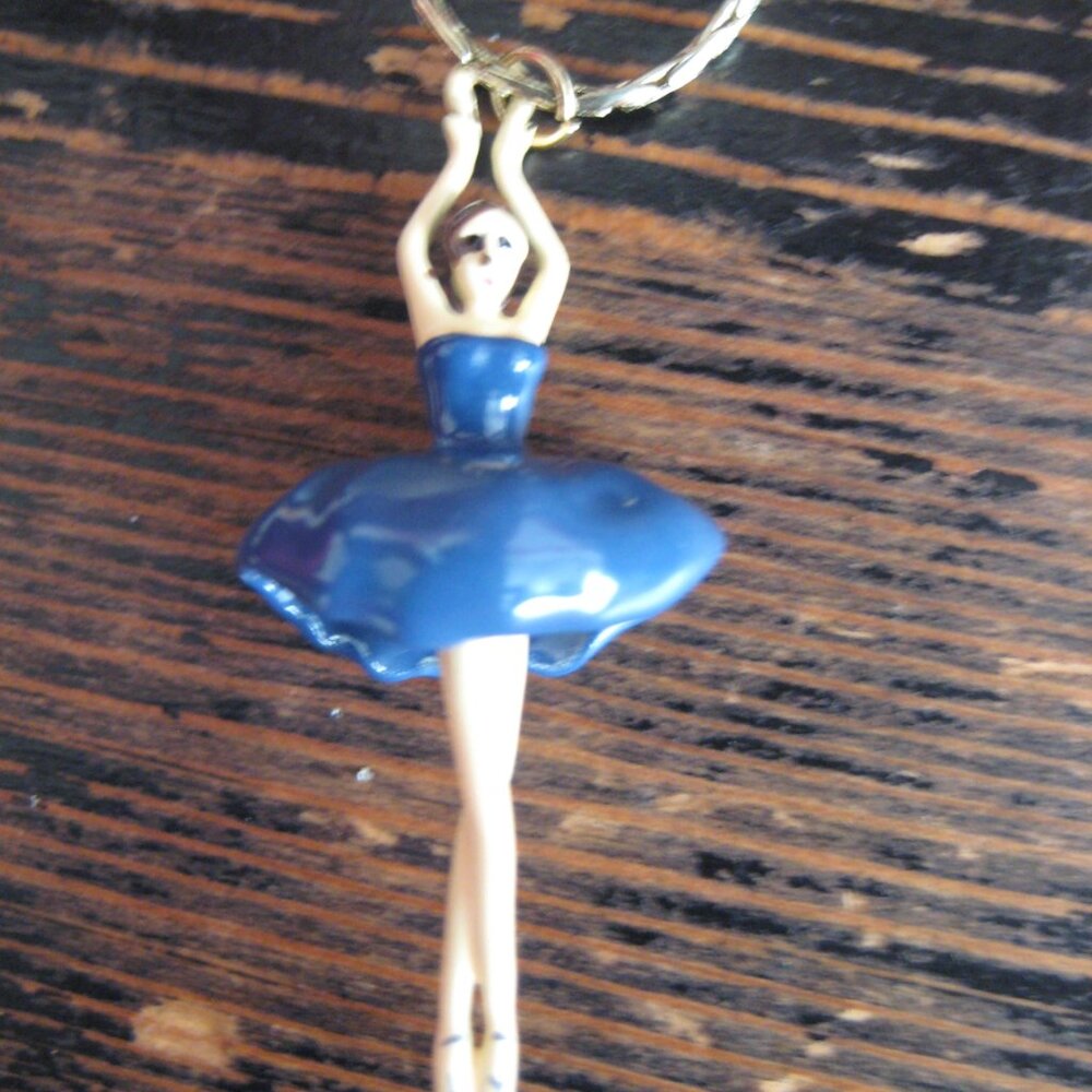 Les Nereides Dark Blue Ballerina Necklace